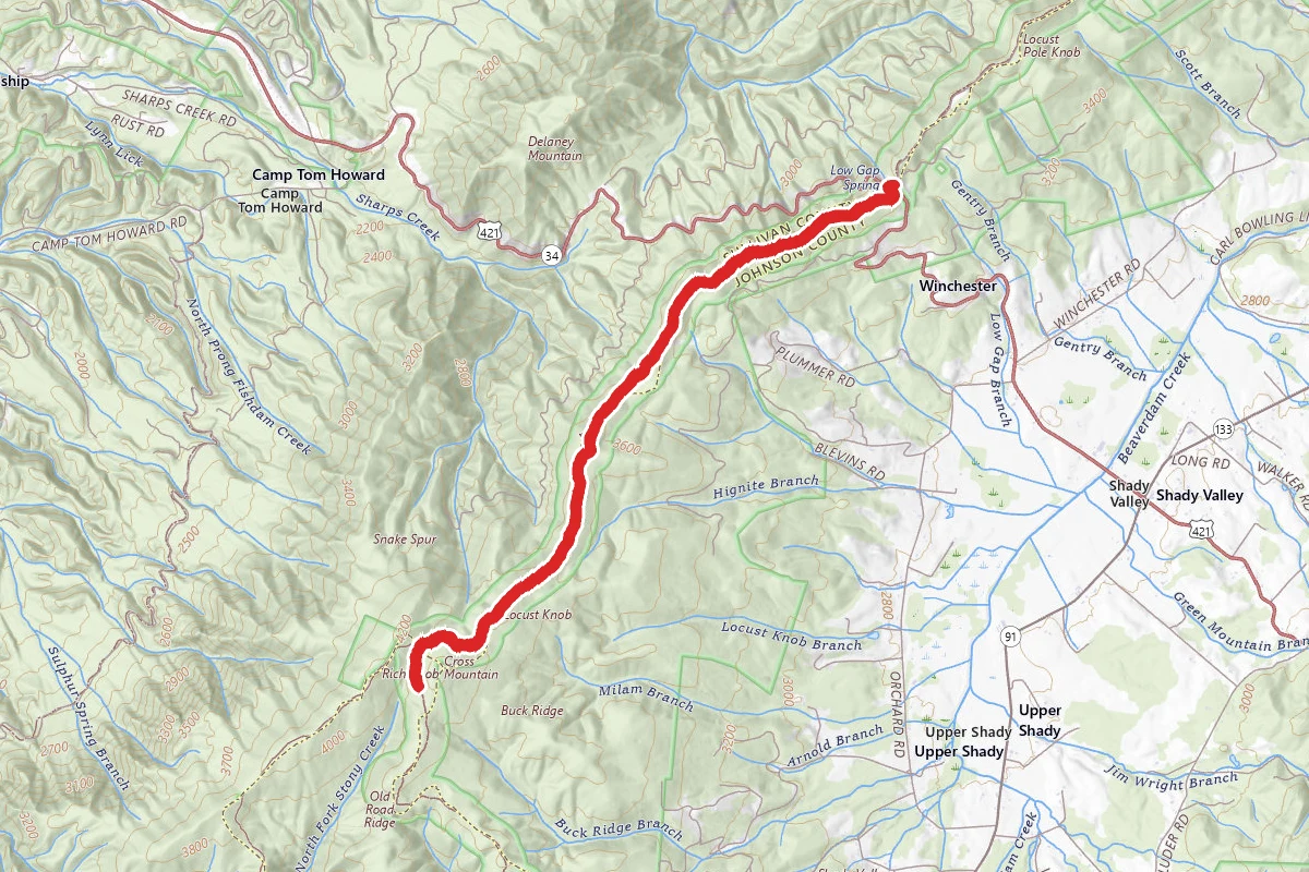 Rich Knob via Appalachian Trail