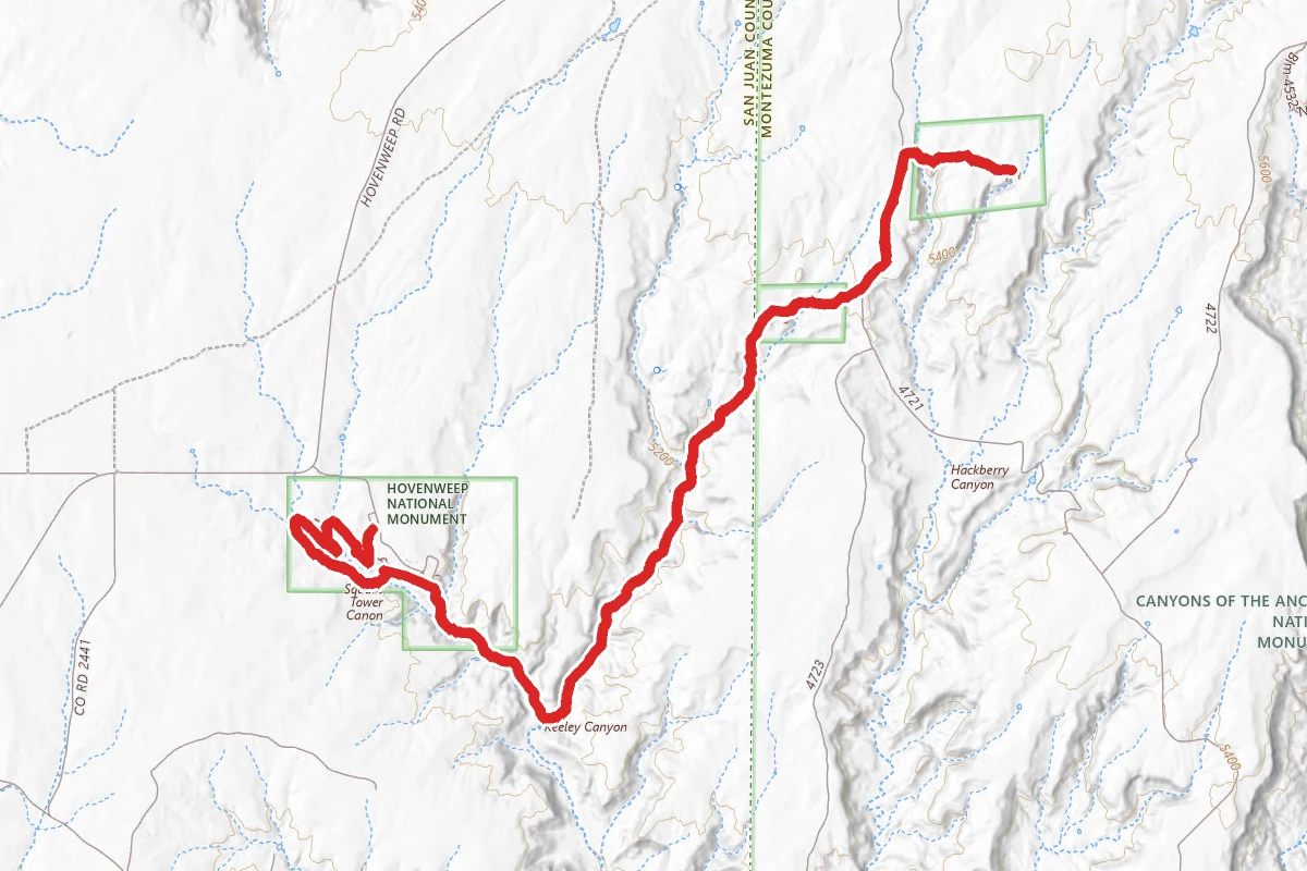 Ruins Trail to Holly Pueblo, Horseshoe Pueblo, and Hackberry Pueblo Trail