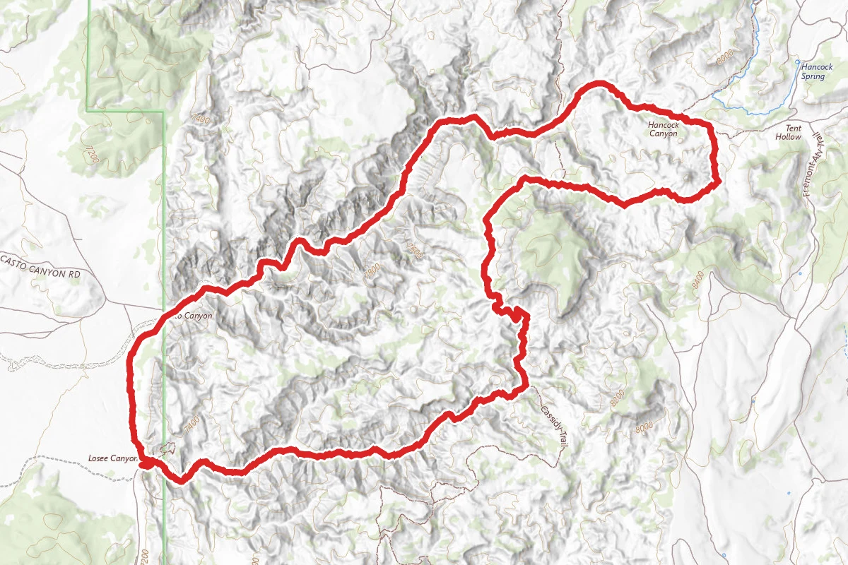 Losee Canyon to Casto Loop Trail