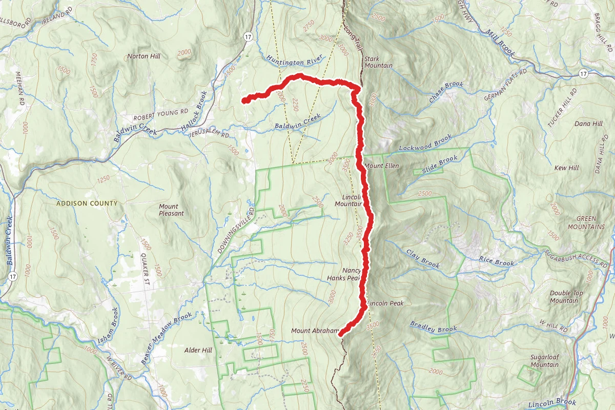 Mount Ellen and Mount Abraham via Jerusalem Trail
