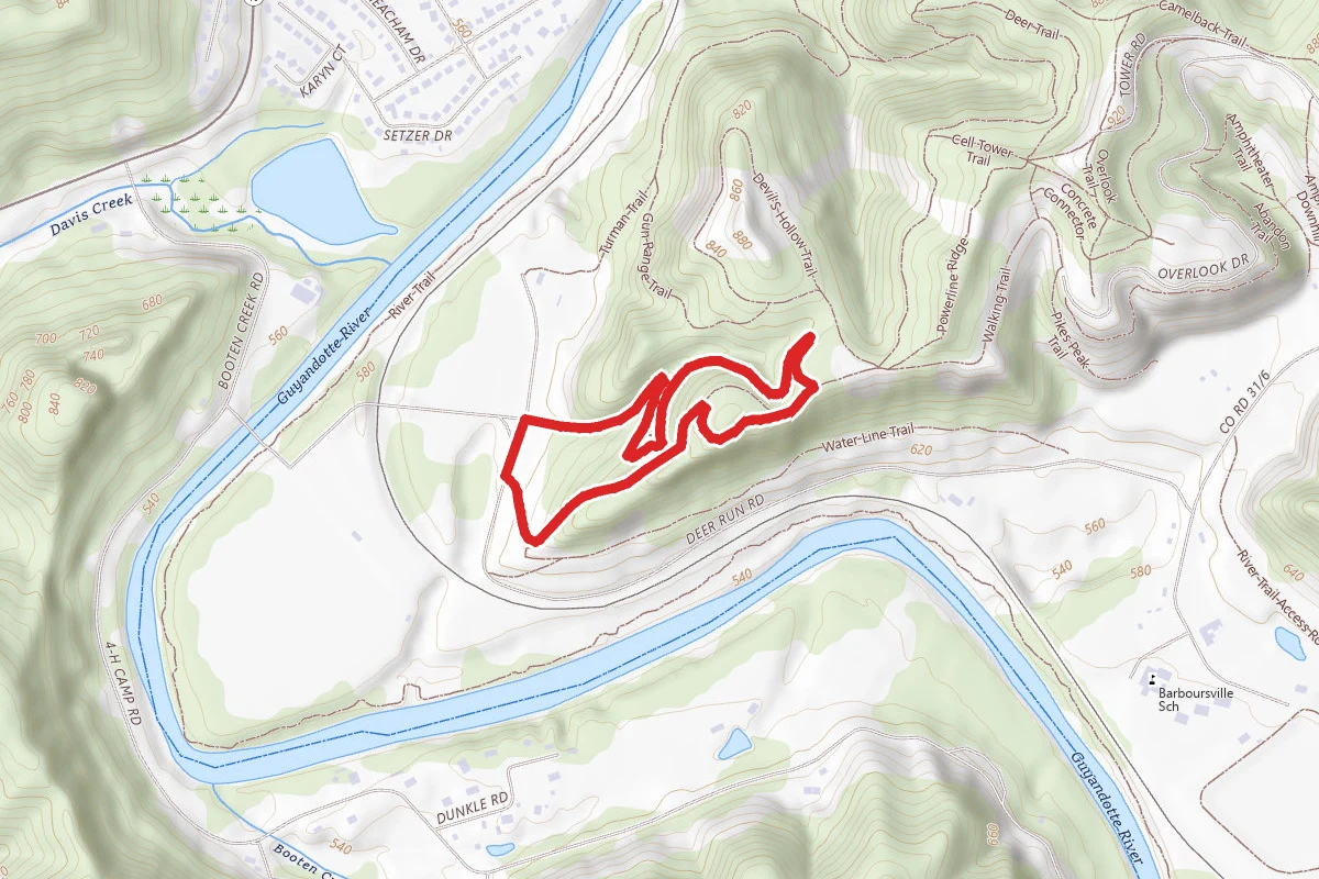 Rocket, Farmview and Drew's Downhill Trail