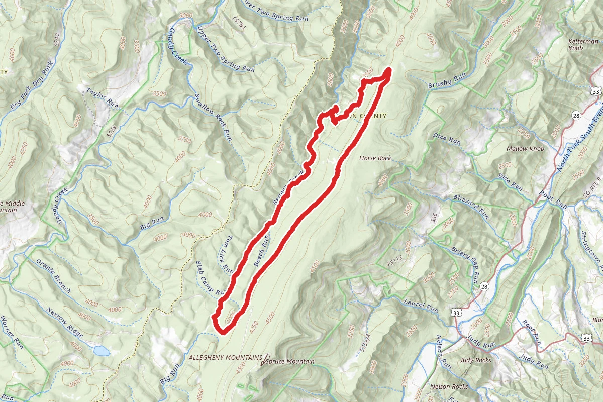 Lumberjack, High Meadow, Seneca Creek Loop
