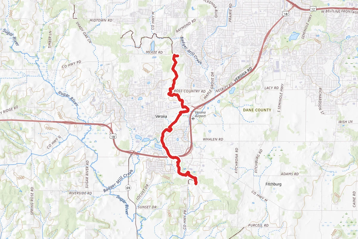 Reddan Soccer Meadow to Prairie Moraine Park via Ice Age Trail