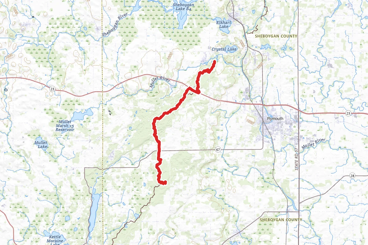 Glenbeulah to Parnell via Ice Age Trail