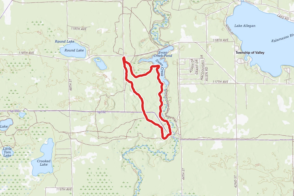 Allegan Forest Loop - A,K,L,P signs