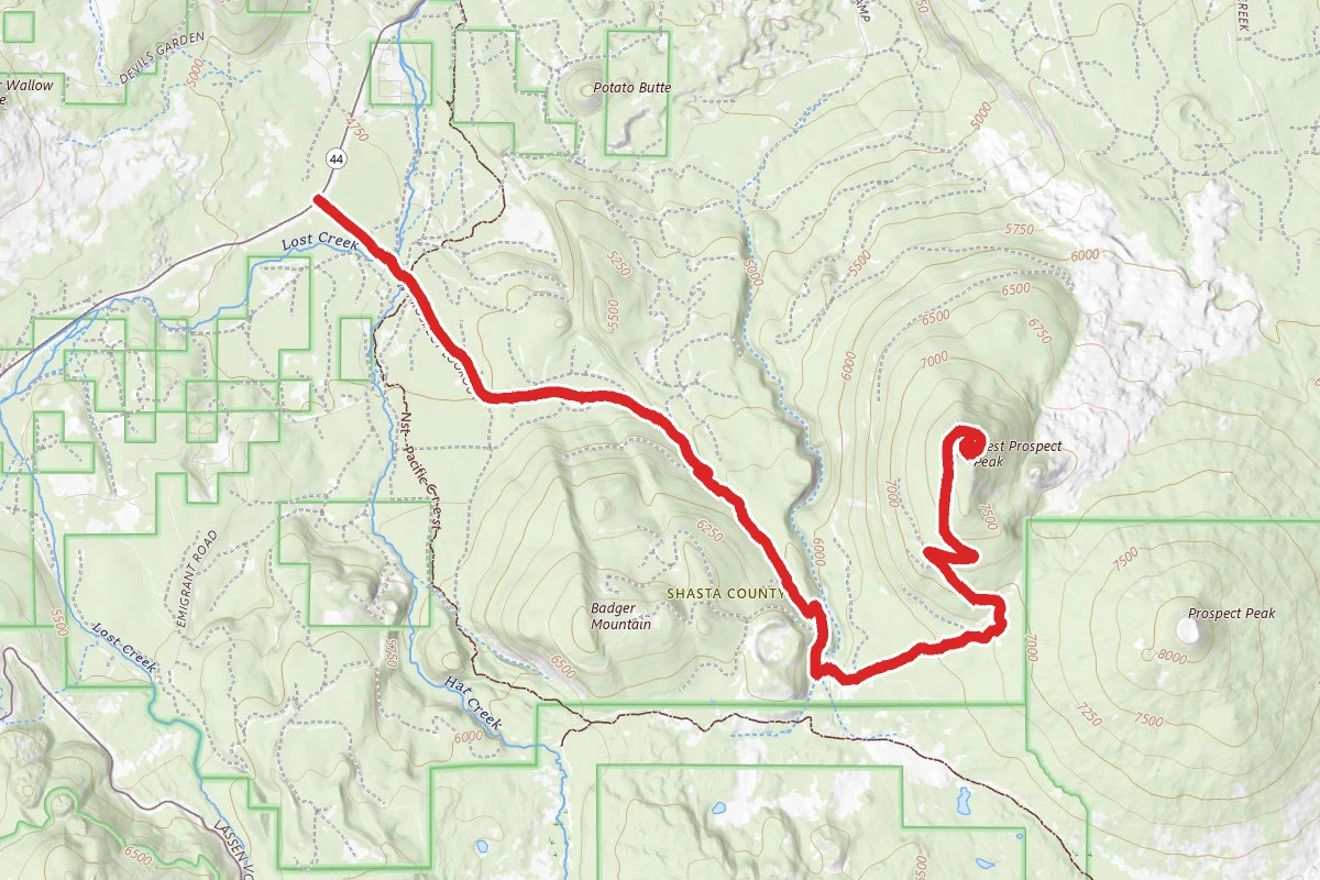 West Prospect Peak Trail