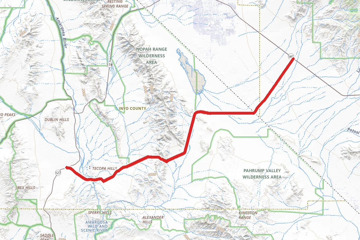 Old Spanish Trail Highway route map