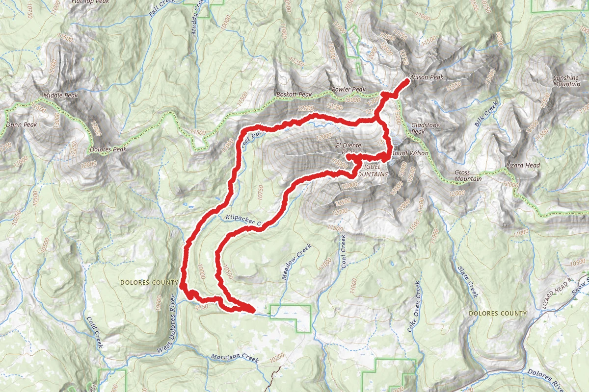 El Diente Peak, Mount Wilson and Wilson Peak