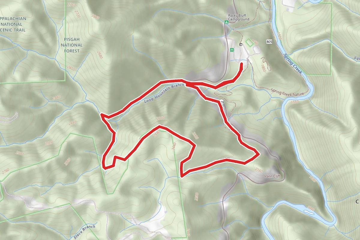 Vancliff Loop Trail via Rocky Bluff Campground
