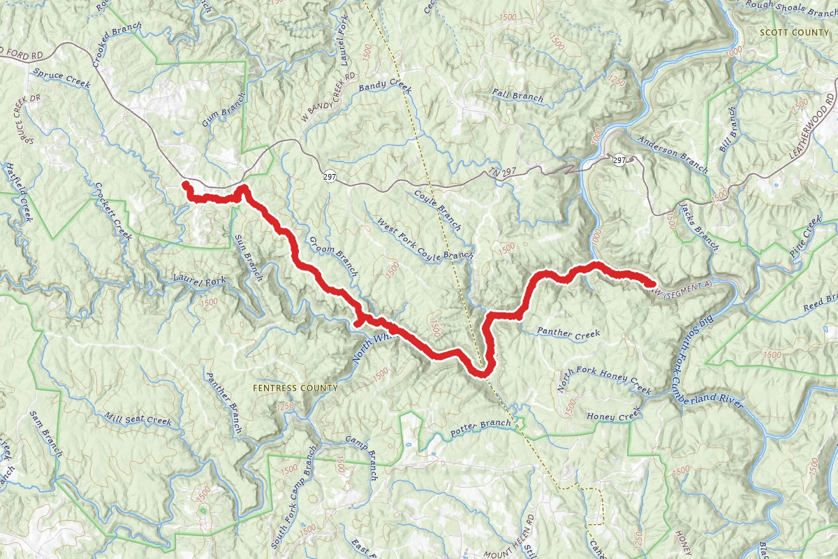 True West Campground to Cumberland River Big South Fork