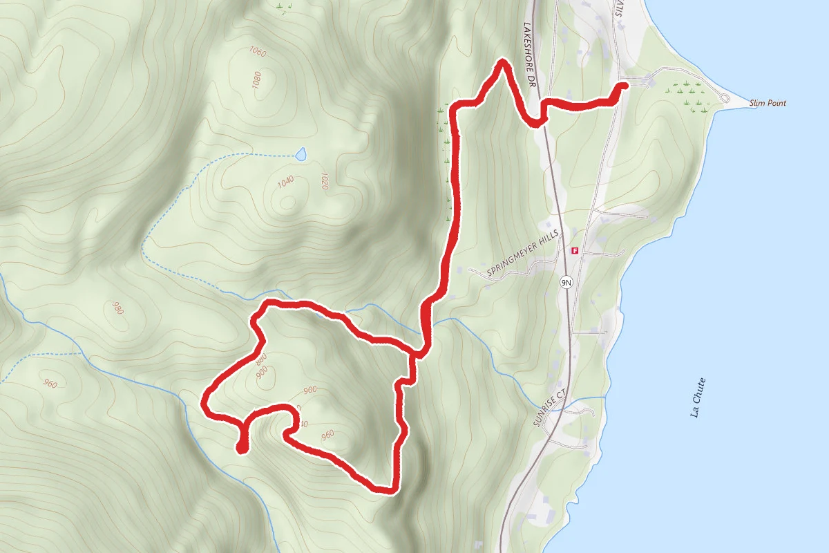 Uncas Cliff, Skipper Mac's Cairn and Uncas Waterfall Loop