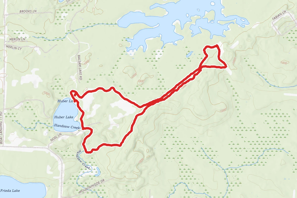 Flowage Trail to Huber Lake