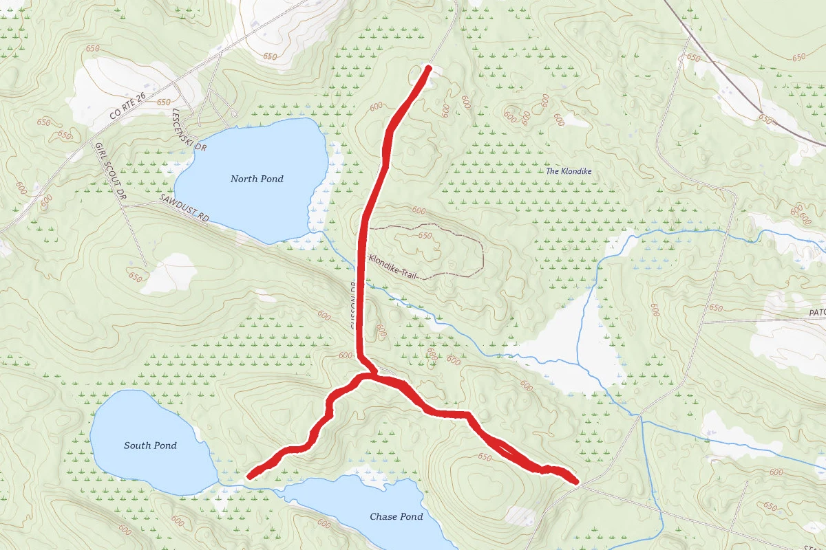 North, South, and Chase Pond Trail