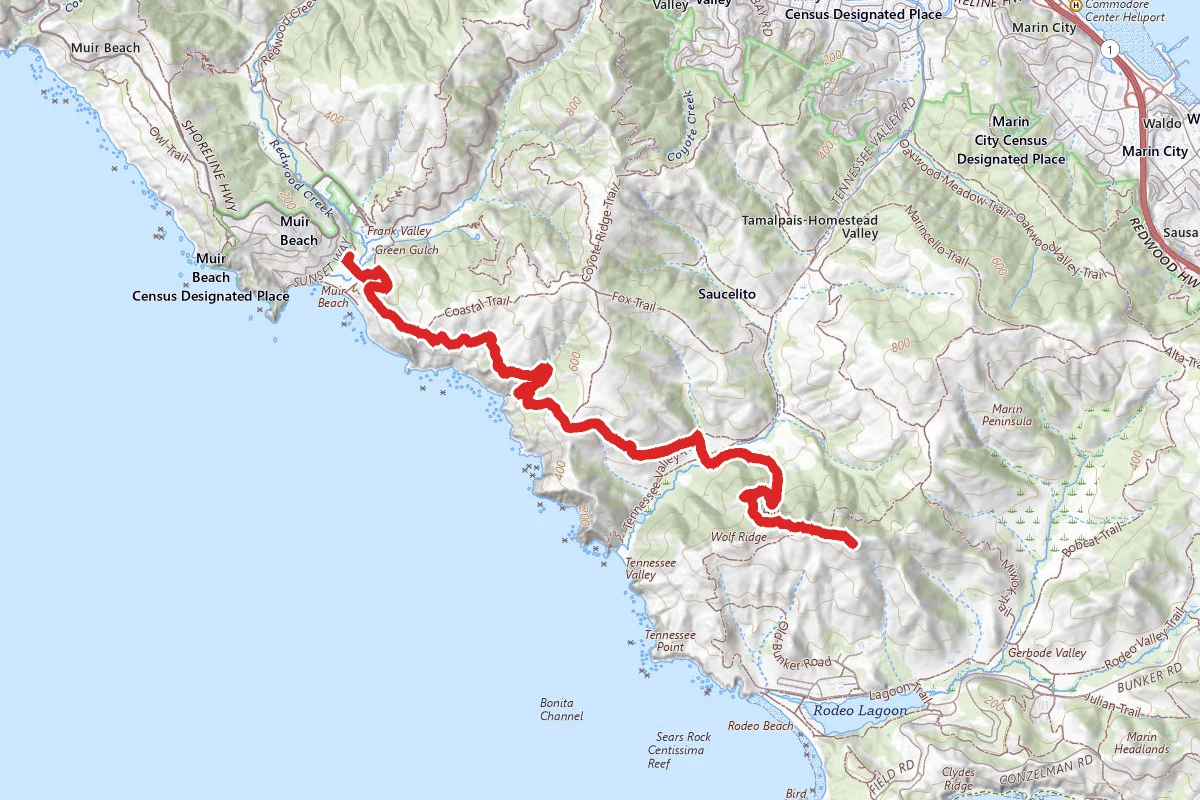 Muir Beach to Hill 88