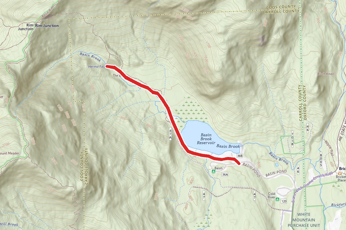 Basin and Hermit Falls Trail
