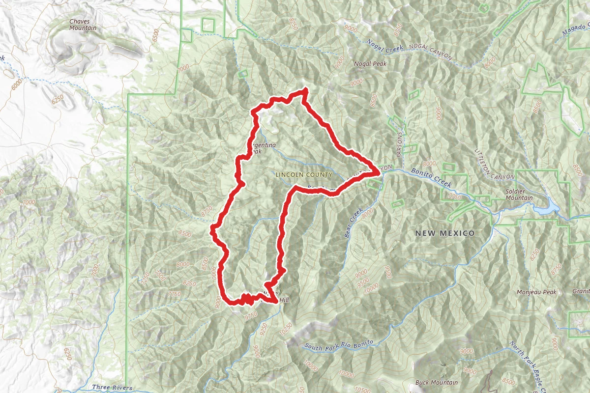Turkey Canyon, Crest 25, Aspen 35, and Big Bonito 36 Loop