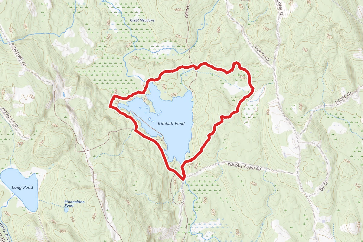 East Side Trail to Loop Trail to Rangeway Road Loop
