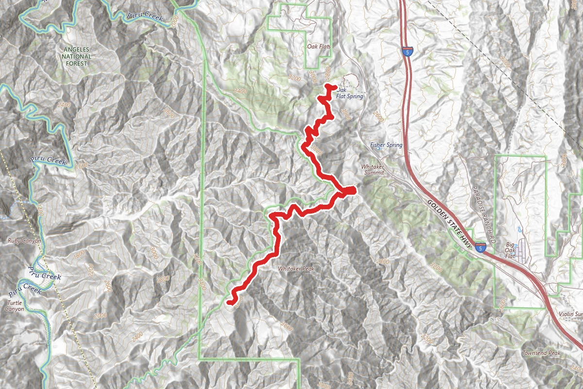 Whitaker Peak via Oak Flat Trail