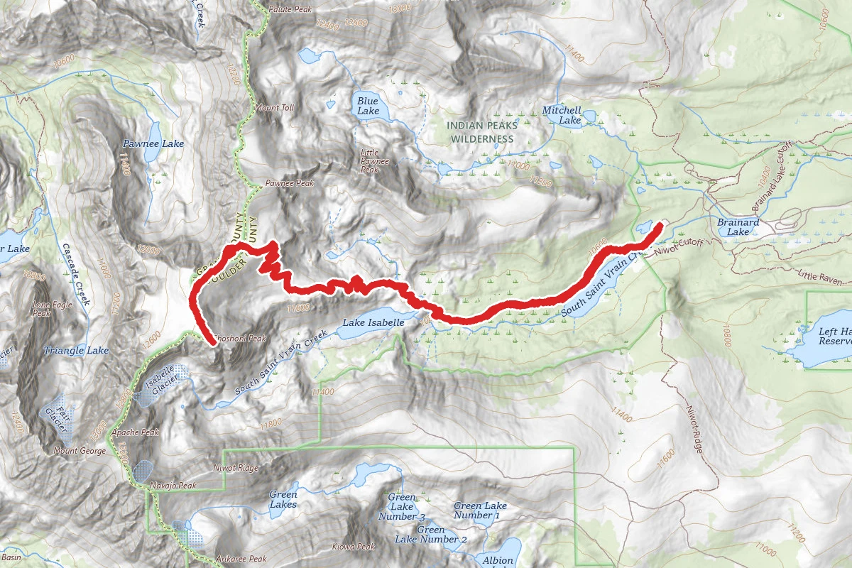 Shoshoni Peak via Pawnee Pass Trail
