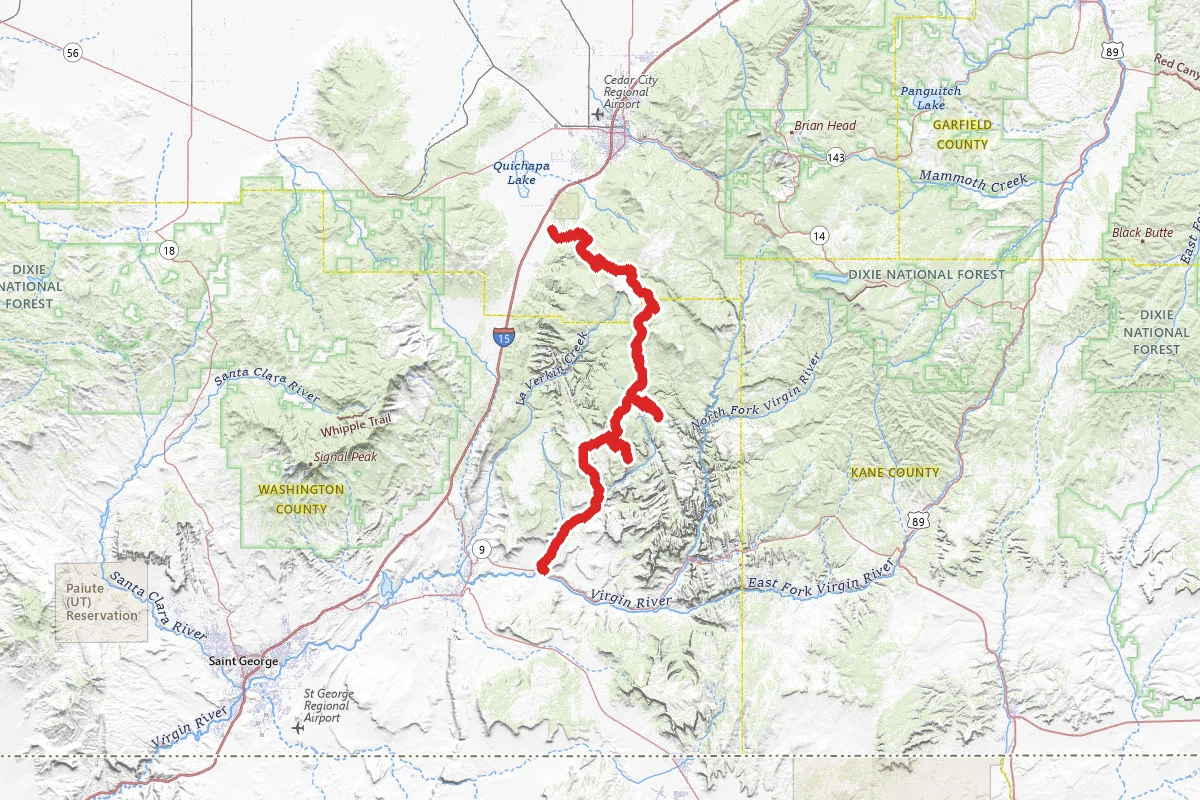 Kanarravile Mountain Road and Kolob Road