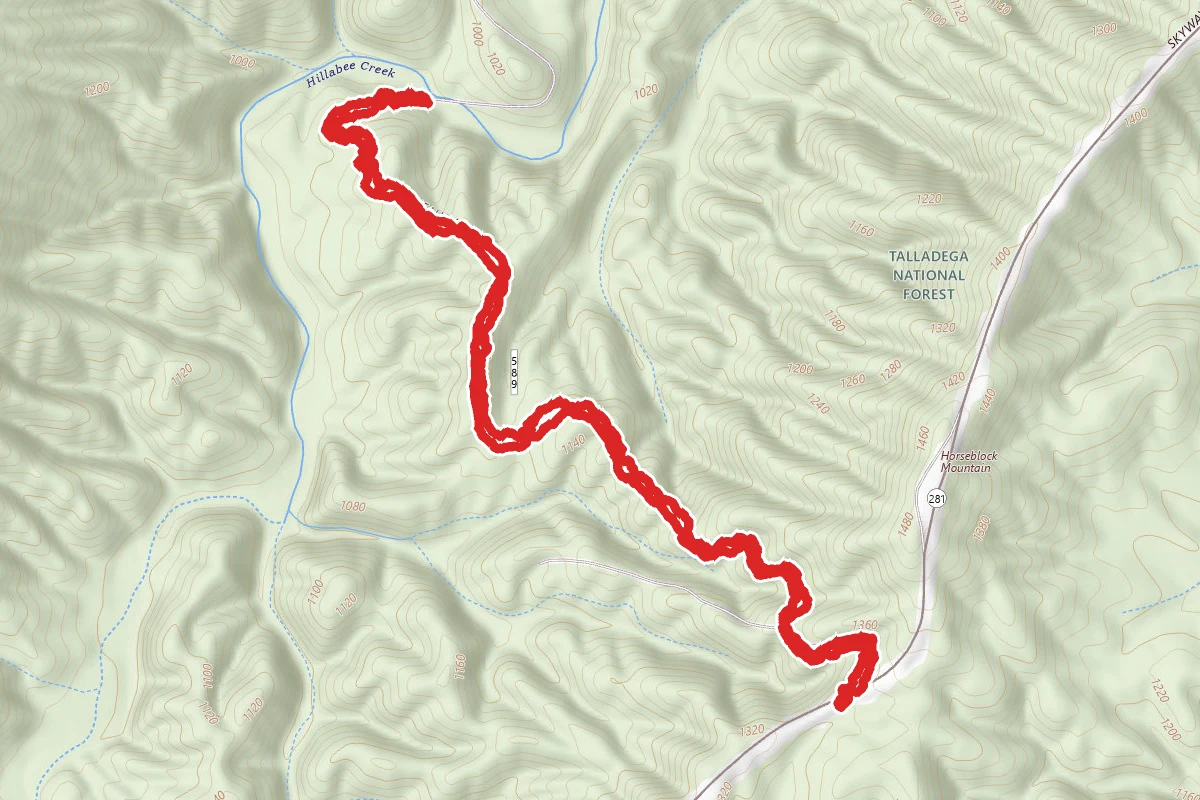 Hillabee Creek Bridge Trail to Rock Bridge