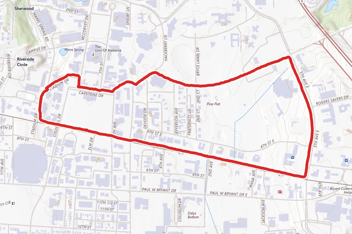 University of Alabama Walking Trail