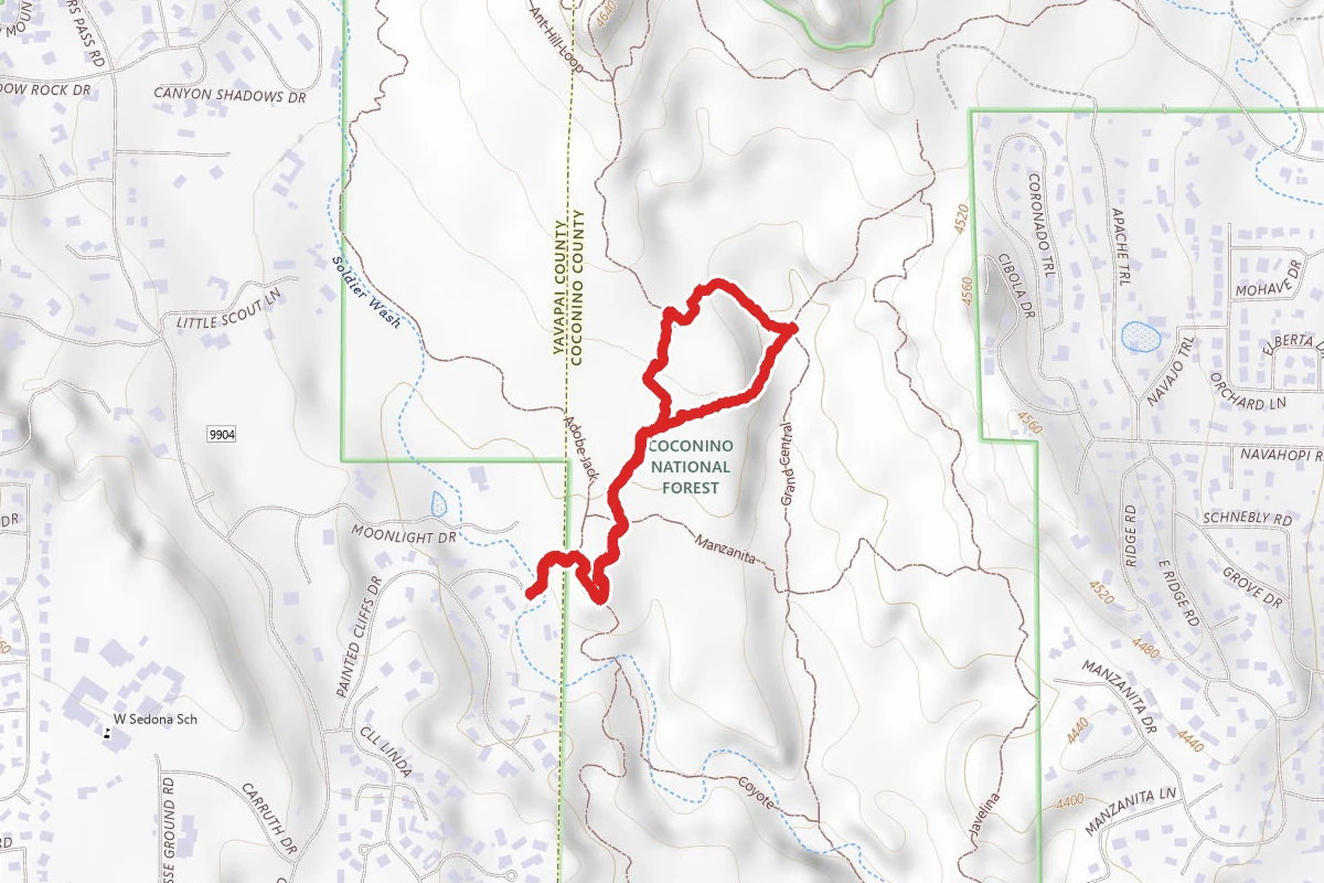 Adobe Jack, Powerline Plunge, and Shorty Trails Loop