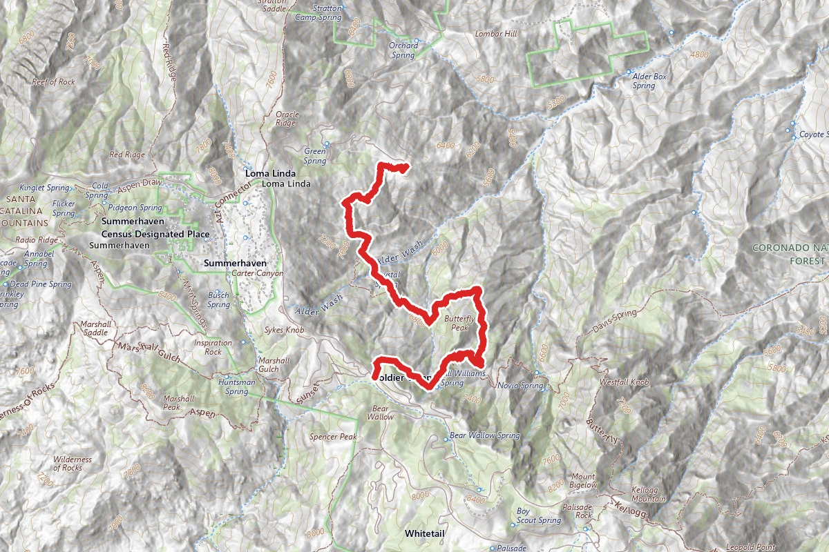 Crystal Springs Trail via Butterfly Trail