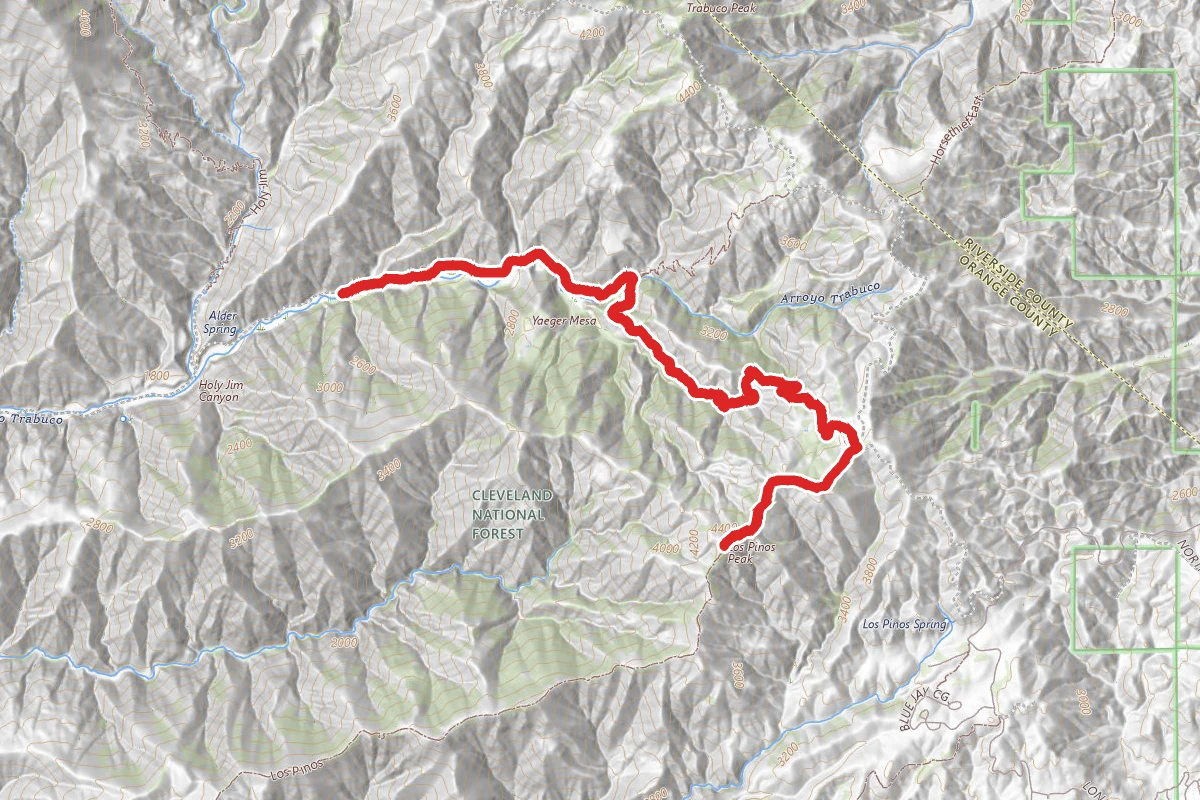 Los Pinos Peak via West Horesthief and Trabuco Trail
