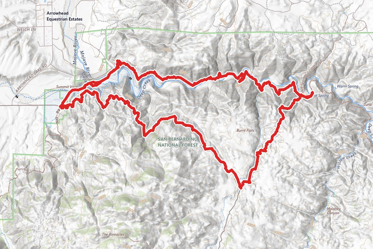 Bradford Trail and PCT- Deep Creek Hot Springs Loop