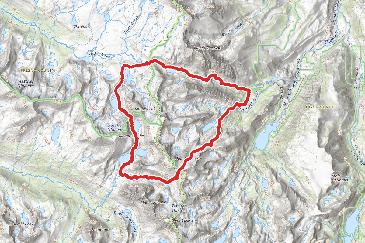 North Lake Loop via Lamarck Col and Alpine Col