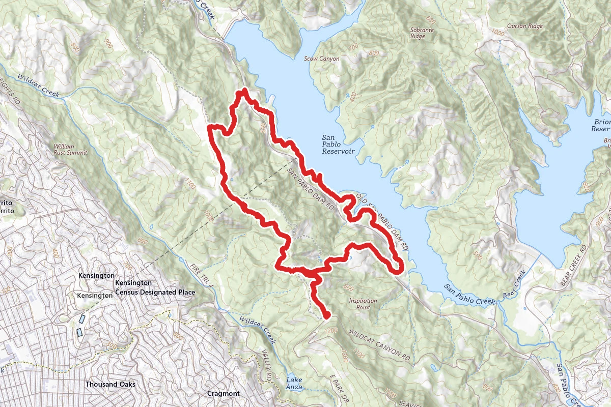 Inspiration Trail, Old San Pablo Trail, and Nimitz Way