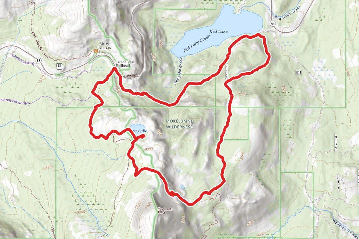 Red Lake, Frog Lake and Carson Pass