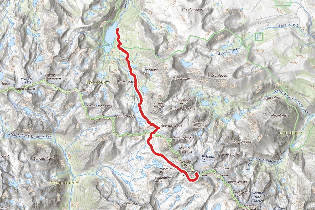 North Palisade via Bishop Pass Trail
