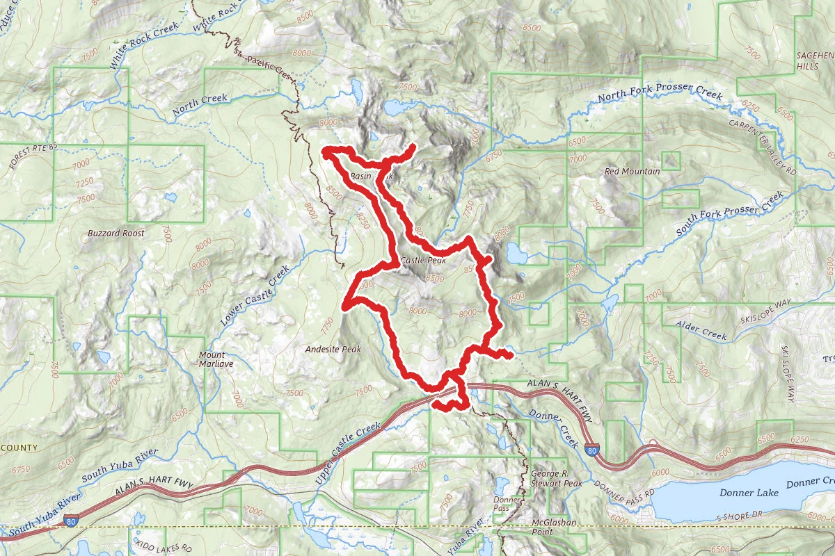 Warren Lake Trail to Castle Peak Loop