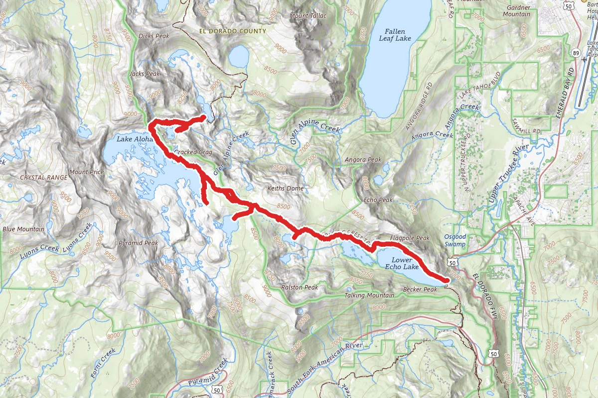 Echo Lake to Heather Lake and Susie Lake