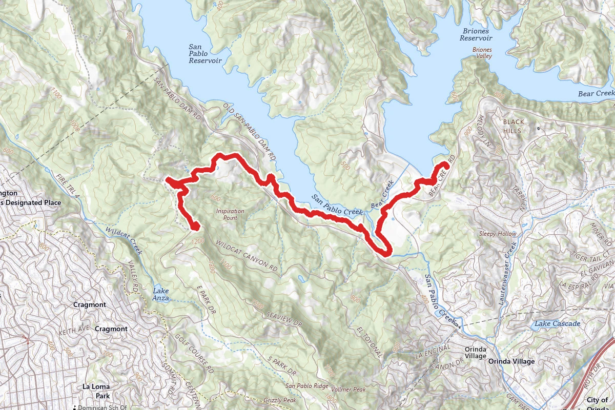 Oursan Trail, Old San Pablo Trail, Inspiration Point