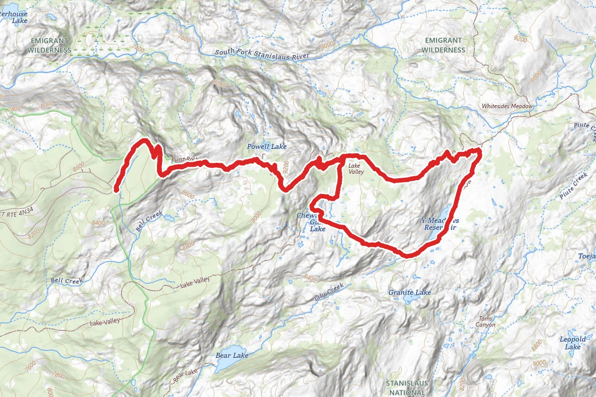 Y Meadow Lake and Chewing Gum Lake Loop