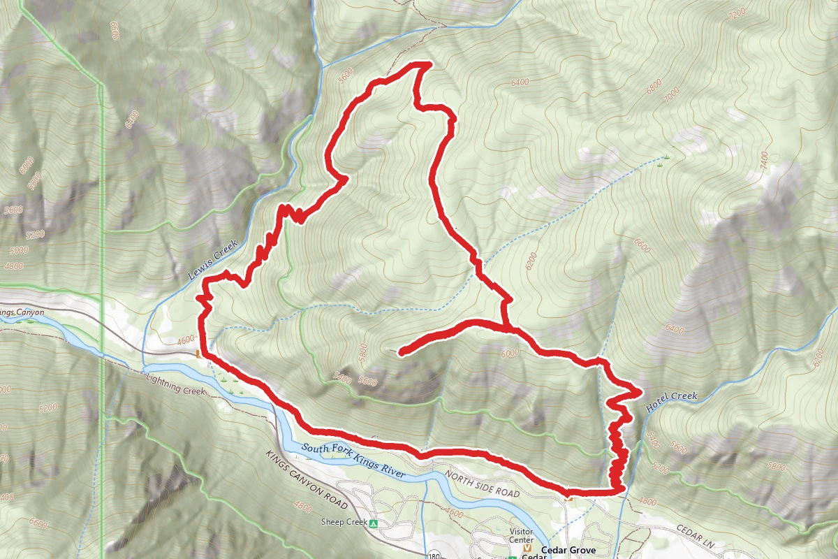 Little Creek Trail to Cedar Grove Overlook Loop