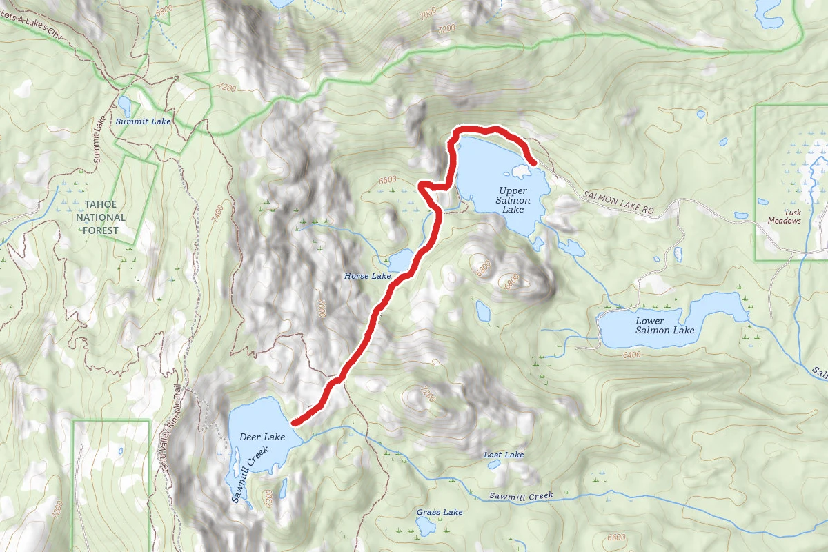 Upper Salmon Lake, Horse Lake, Deer Lake