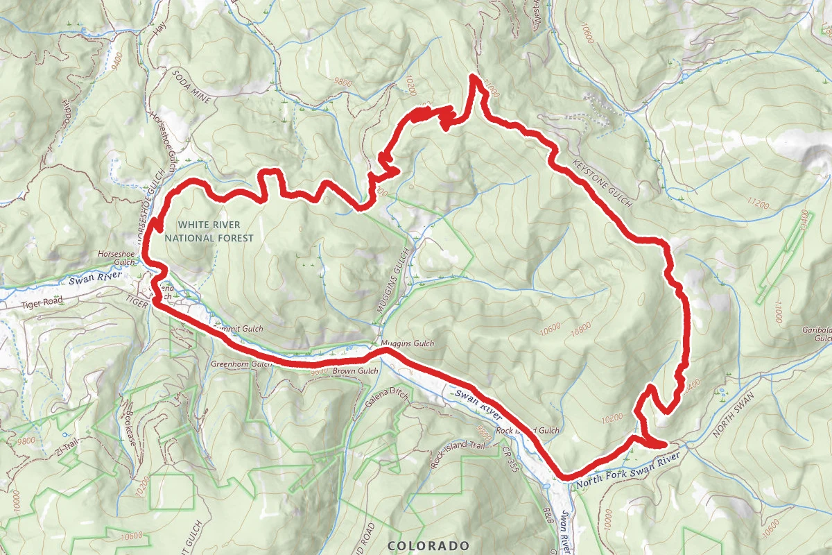Tiger Run Rd To Colorado Trail Loop