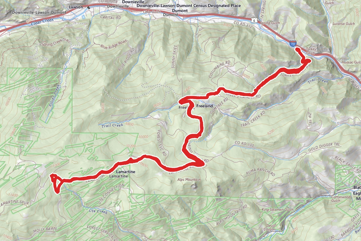 Turkey Gulch to Cascade Creek