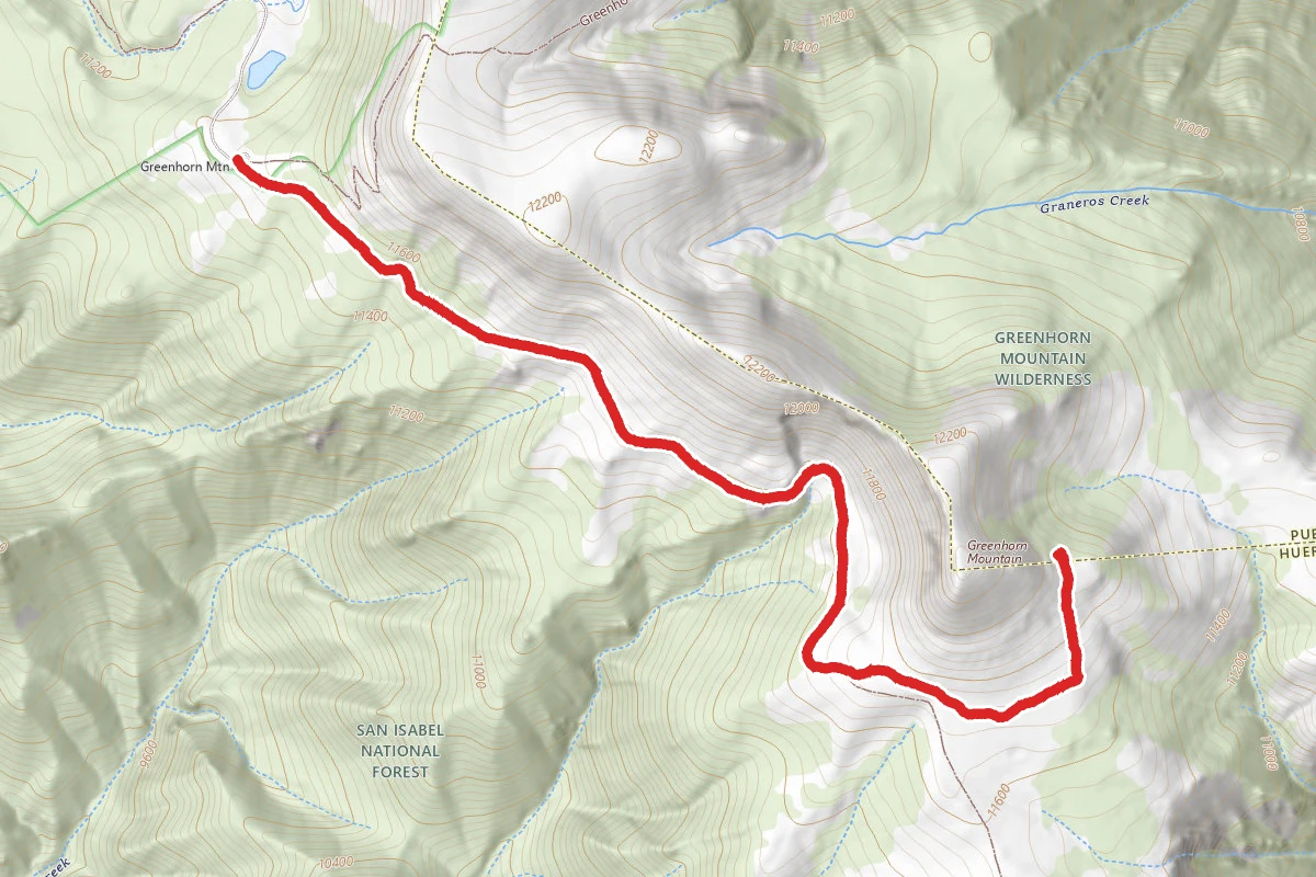 Greenhorn Mountain via Bartlett Trail