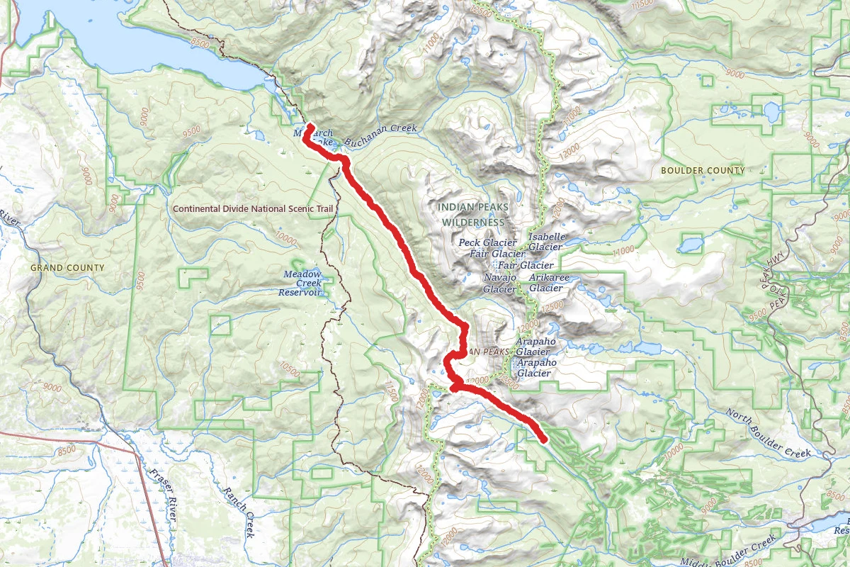 Arapahoe Pass Trail Via Monarch Lake