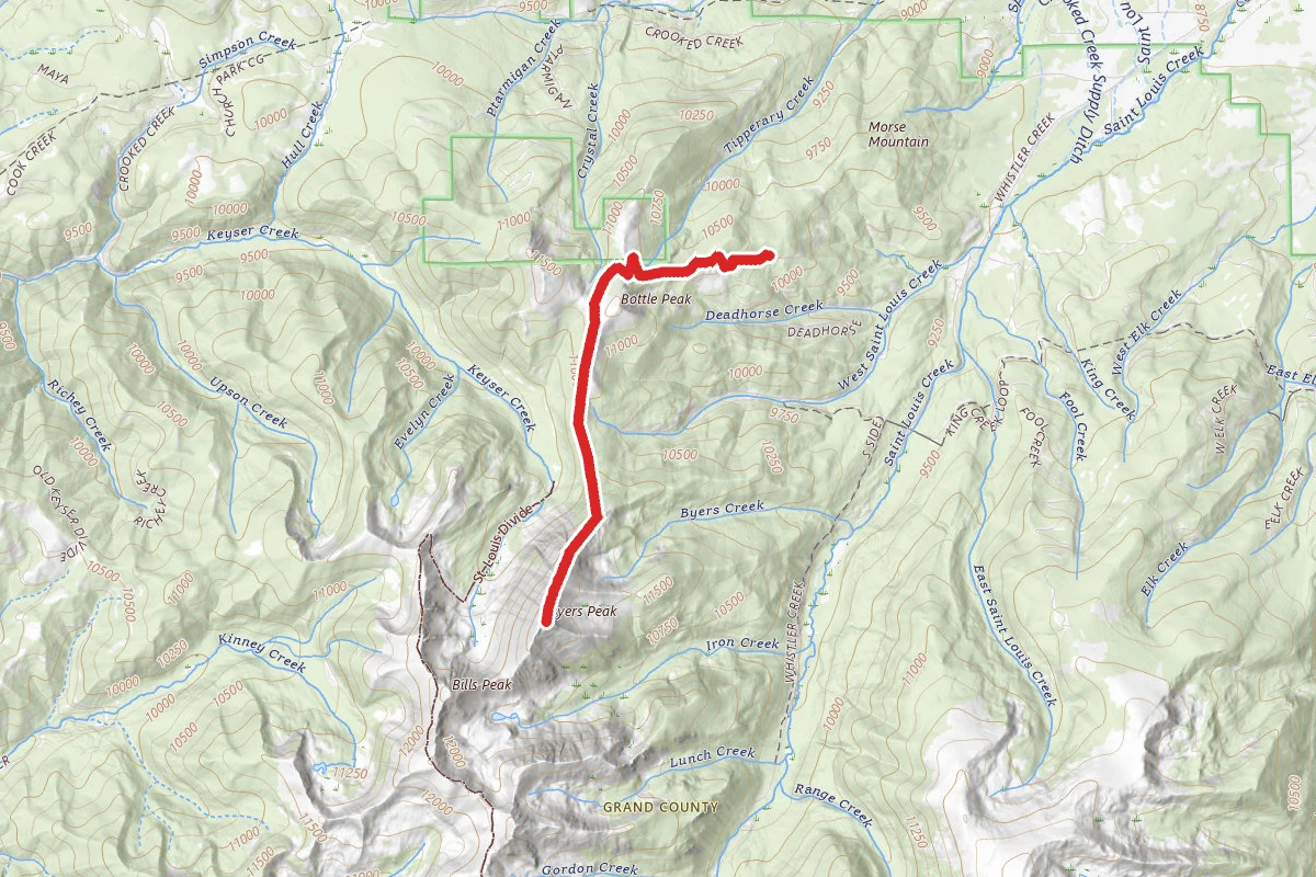 Bottle Pass to Byers Peak