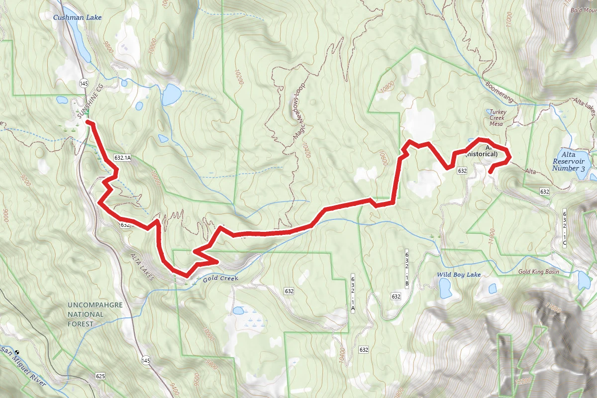 Alta to Sunshine Trail