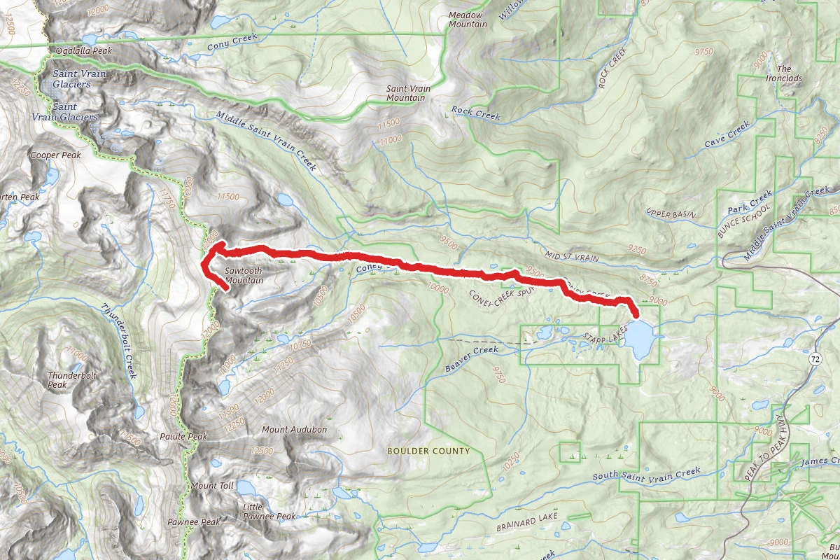 Beaver Creek Trail to Sawtooth Mountain