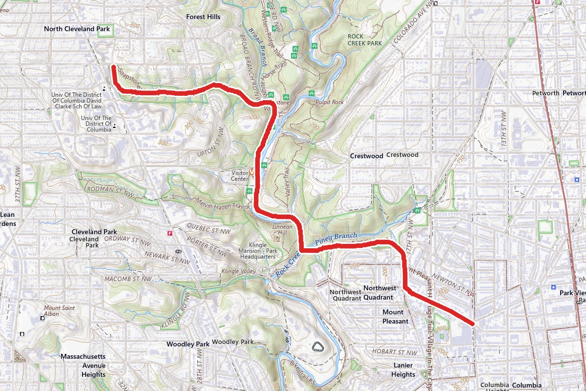 Soapstone Trail to Rock Creek Trail to Mount Pleasant