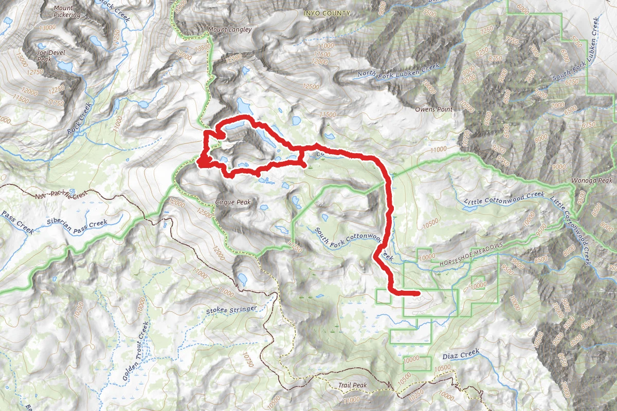 Cottonwood Lakes Trail