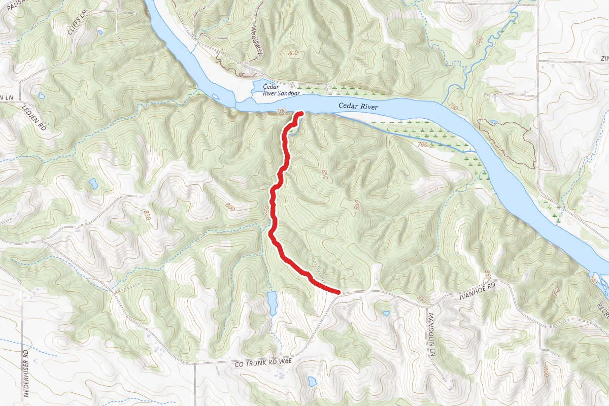Palisades Observatory to Cedar River